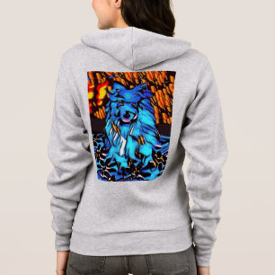 BLU GENES hund lapphund BACK/FRONT ART T Shirt