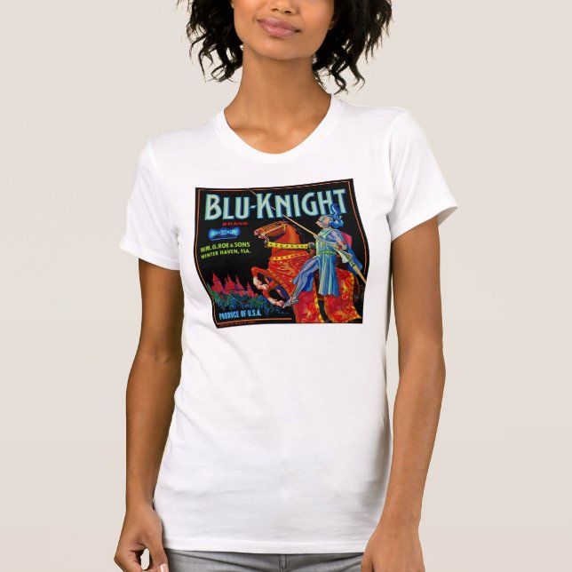Blu Knight Fruit Label Tee Shirt (Framsida)
