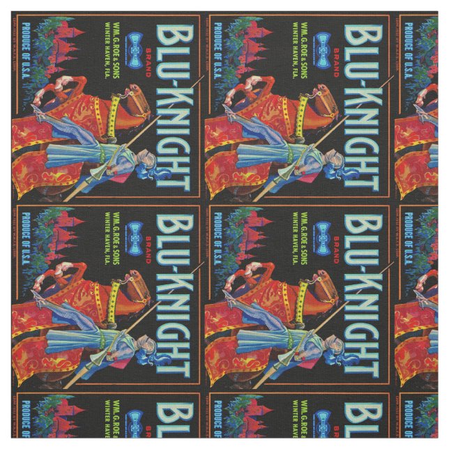 Blu Knight Fruit Label Tyg (Provkarta)