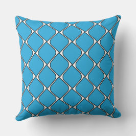 blu strips heart throw pillow kudde