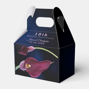 Bludda Calla Lily 18:e Bröllop-årsdagen Presentaskar