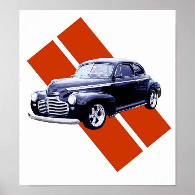 Blue 1941 Chevy Coupe Poster (Framsidan)