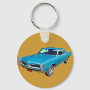 Blue 1966 Pontiac Le Mans Muscle Car Nyckelring