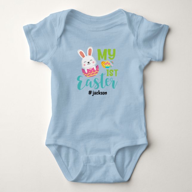 Blue 1st Påsk Boy T Shirt (Framsida)