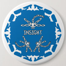 Blue, 3rd Eye Chakra "Insight" Dragonfly White BG