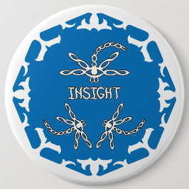 Blue, 3rd Eye Chakra "Insight" Dragonfly White BG Knapp