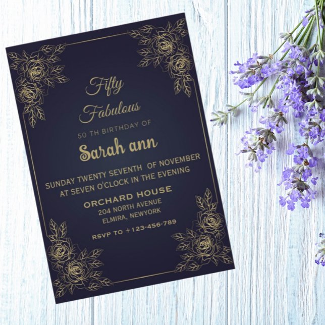 Blue 50 och Fabulous Elegant Minimalist Birthday (Skapare uppladdad)