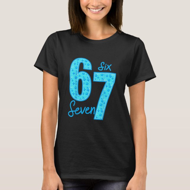 Blue 67 Funny Meme  T Shirt (Framsida)