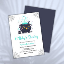 Blue A Baby brinner Halloween Baby Shower