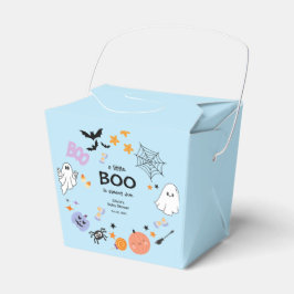 Blue A Little Boo Cute Ghost Halloween Baby Shower Presentaskar
