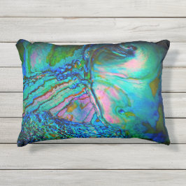 Blue Abalone Shell Accent Throw Pillow Utomhuskudde
