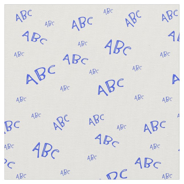 Blue ABC Fabric Tyg (Närbild)