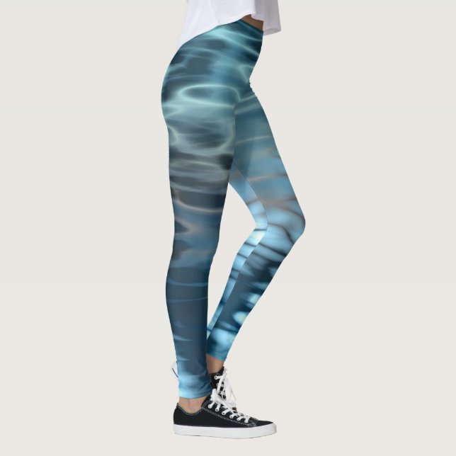 Blue Abstract Leggings (Höger)