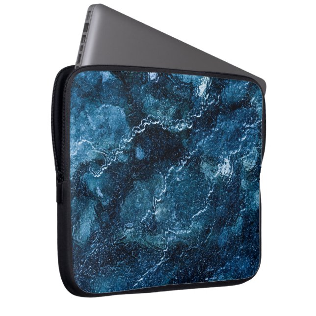 Blue Abstrakt Art Laptop sleeve (Framsidan Höger)