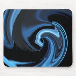 Blue Abstrakt Heart Mousepad Musmatta