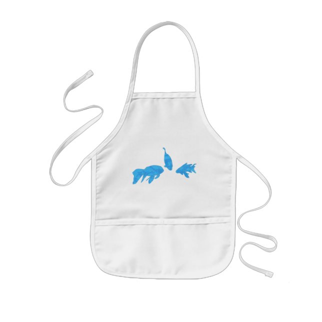 Blue Abstrakt Koi Fish Aprons för barn Barnförkläde (Framsidan)