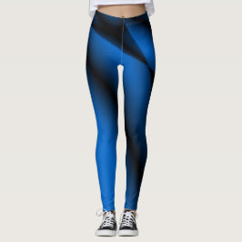 Blue abstrakt mönster art leggings