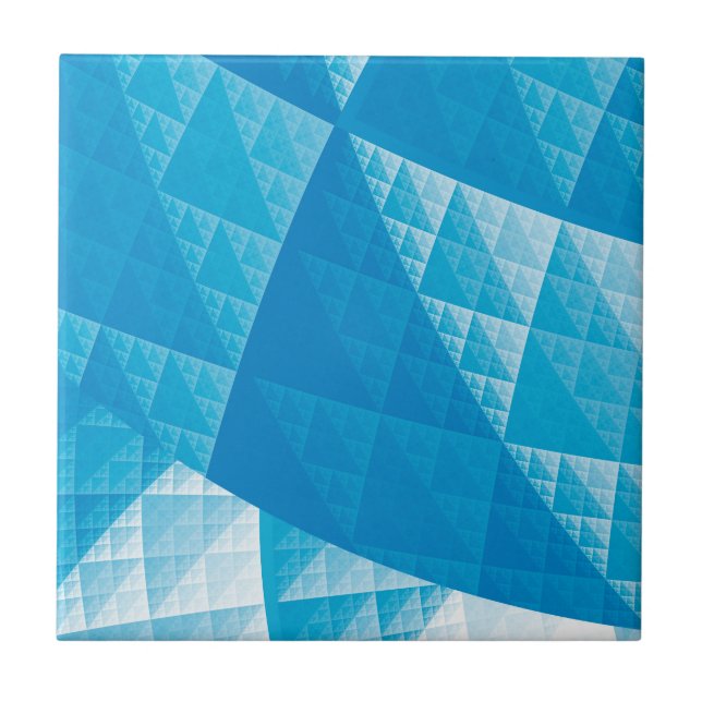 Blue abstrakt mönster kakelplatta (Framsidan)