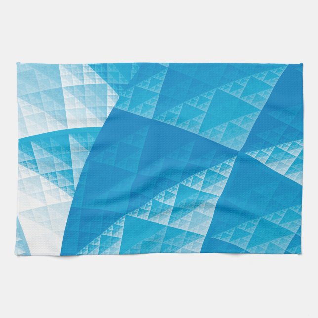 Blue abstrakt mönster kökshandduk (Horisontell)