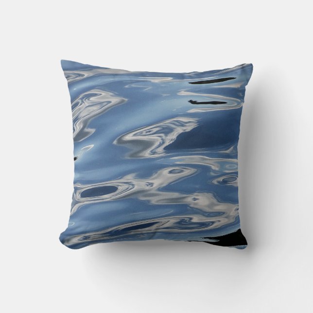 Blue abstrakt mönster kudde (Framsida)