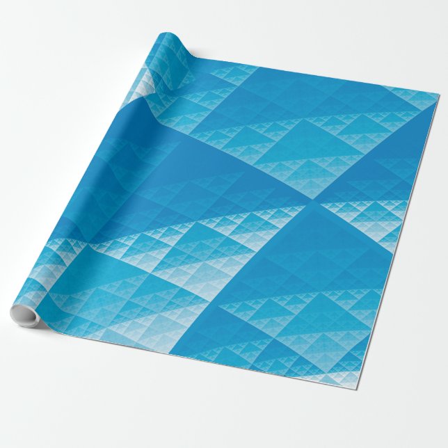 Blue abstrakt mönster presentpapper (Utrullad)