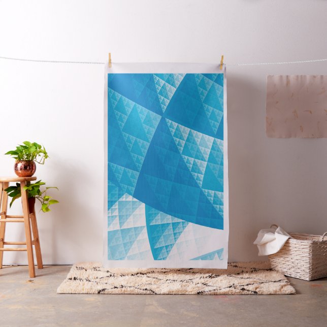 Blue abstrakt mönster tyg (In Situ)