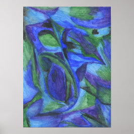 BLUE-abstrakt Poster