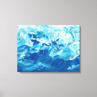 Blue Abstrakt Stänk Art Canvastryck