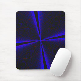 Blue Accent Clover Leaf Geometric Mouse Pad Musmatta