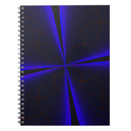 Blue Accent Clover Leaf Geometric Spiral Notebook Anteckningsbok