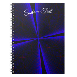 Blue Accent Clover Leaf Geometric Spiral Notebook Anteckningsbok