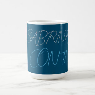 Blue Add Namn Modern Minimalist Plain Kaffemugg