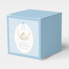 Blue Adorable Boy Bow Asian Dumpling Baby Shower  Presentaskar