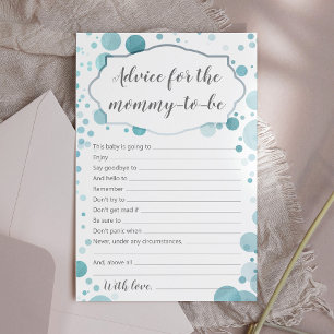 Blue Advice for mamma to be pojke duschkort