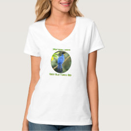 Blue African Turaco Bird V-nacke T Shirt