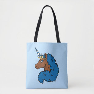 Blue Afro Unicorn Tygkasse