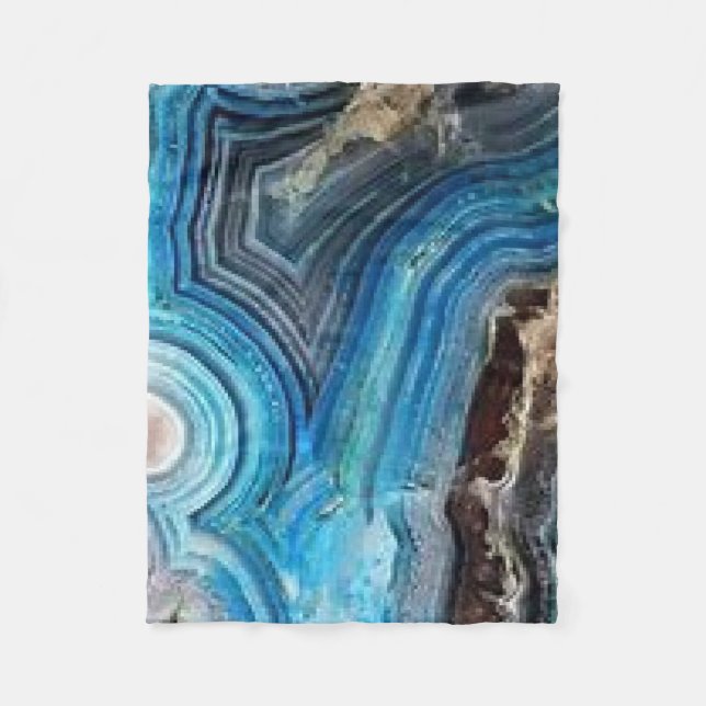 Blue Agate Geode Fleece Blanket (Framsidan)