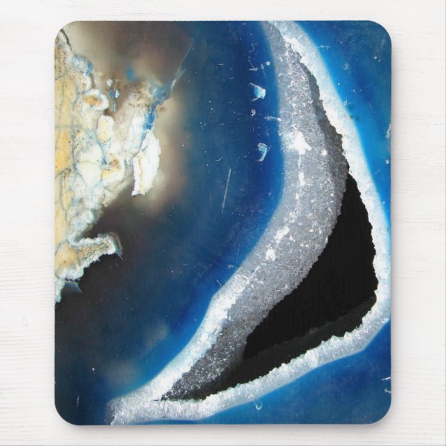 Blue Agate Geode Musmatta (Framsidan)