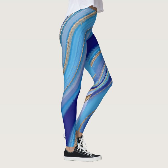 Blue Agate Inspired Leggings (Höger)