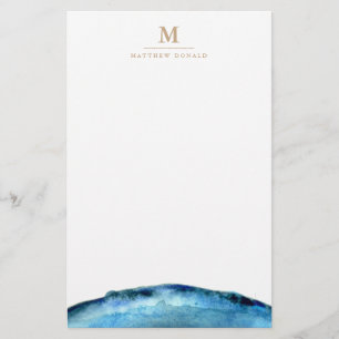 Blue Agate Stationery Brevpapper