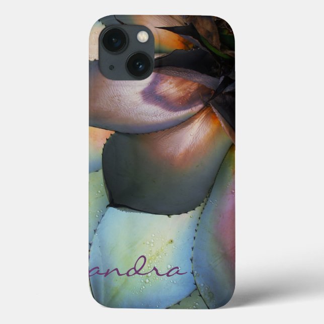 Blue Agave Succulent iPad Case *personalize* (Baksida)