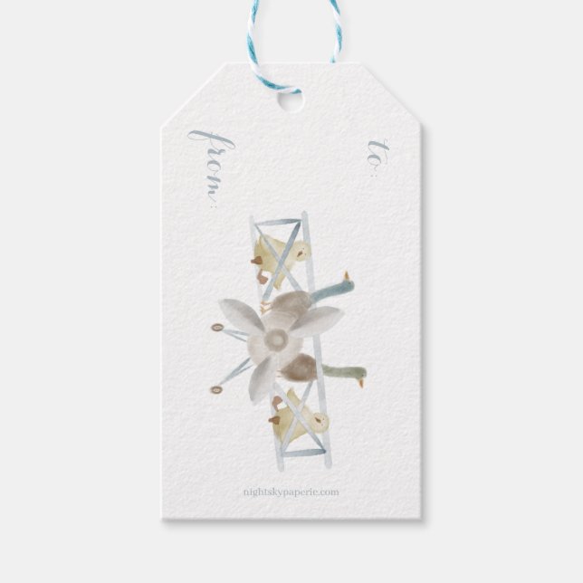 Blue Airplane Gift Tag Presentetikett (Framsidan)