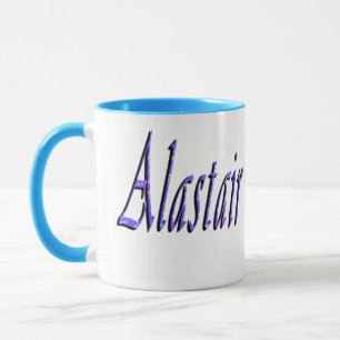Blue Alastair Namn Logotyp Mugg