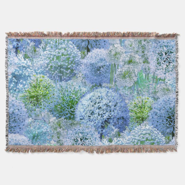 Blue Alliums Filt (Framsidan)