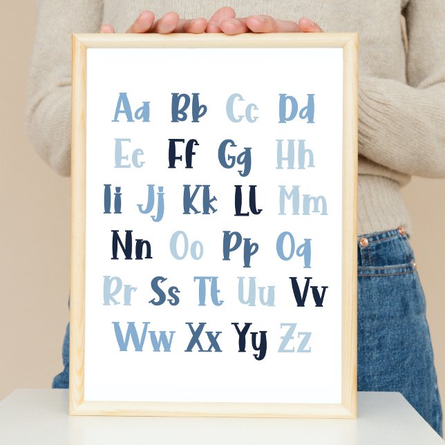 Blue Alphabet Nursery Poster (Skapare uppladdad)