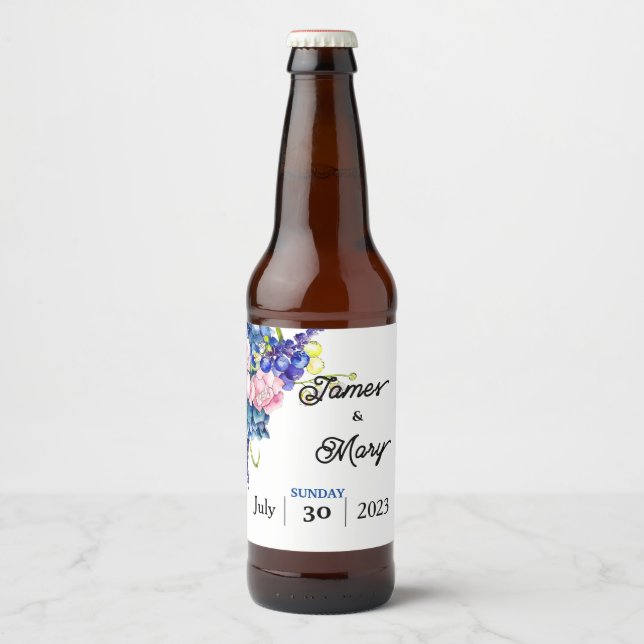 Blue älskare ölflaska etikett (Framsida)