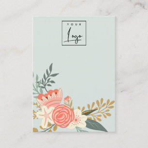 Blue Ambrosia Blommigt Logotyp Blank Jewelry Visni Visitkort