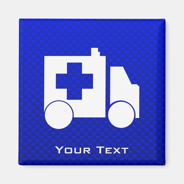 Blue Ambulance Magnet (Framsidan)
