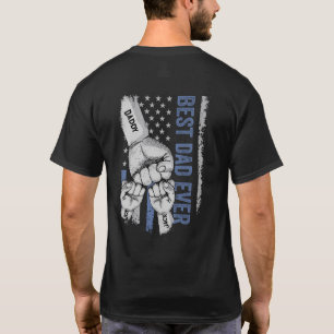 Blue American Flagga Best Pappa någonsin T Shirt