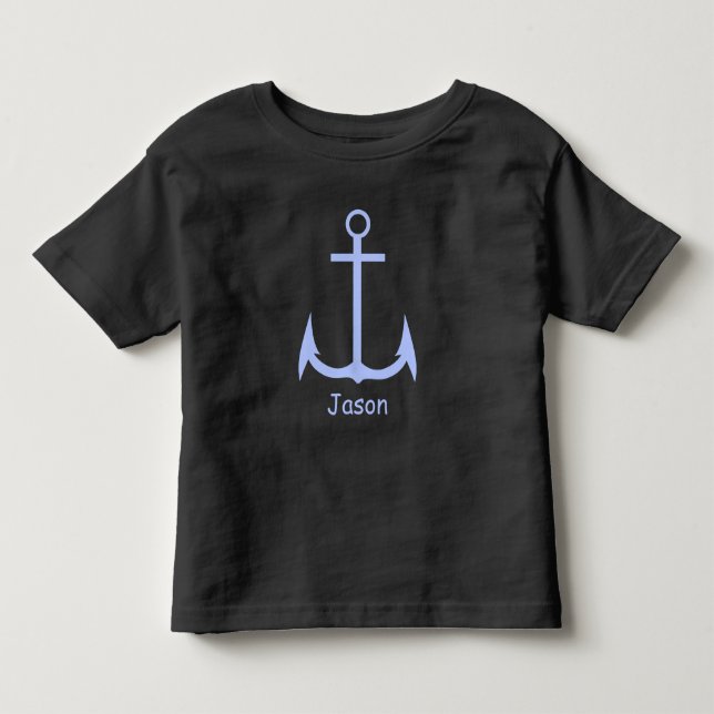 Blue Anchor Anpassningsbar Småbarn Hoodie Tröja (Framsida)